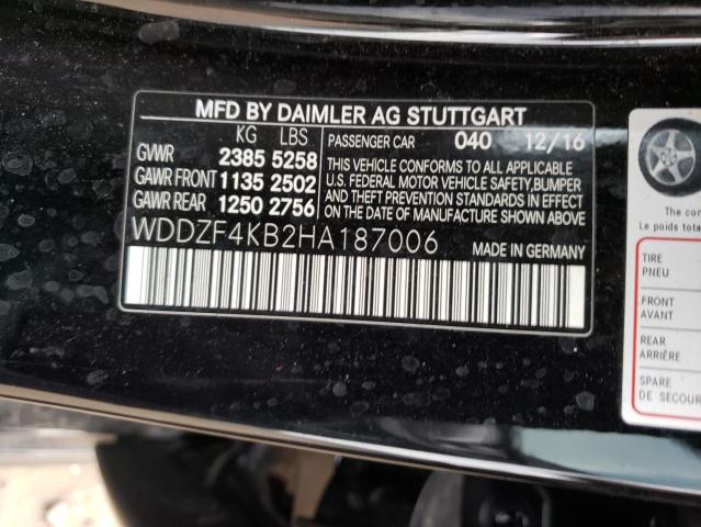 WDDZF4KB2HA187006 - 2017 MERCEDES-BENZ E 300 4MATIC BLACK photo 13