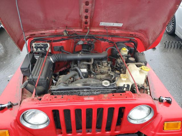 1J4FA49SXYP727811 - 2000 JEEP WRANGLER SPORT RED photo 11