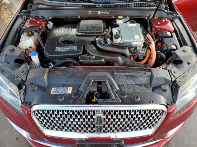 3LN6L5MU9KR618735 - 2019 LINCOLN MKZ RESERVE II BURGUNDY photo 11