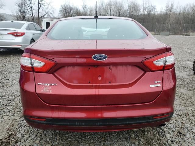 3FA6P0HR3DR154898 - 2013 FORD FUSION SE RED photo 6