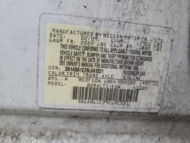 3N1AB61E29L641021 - 2009 NISSAN SENTRA 2.0 WHITE photo 12