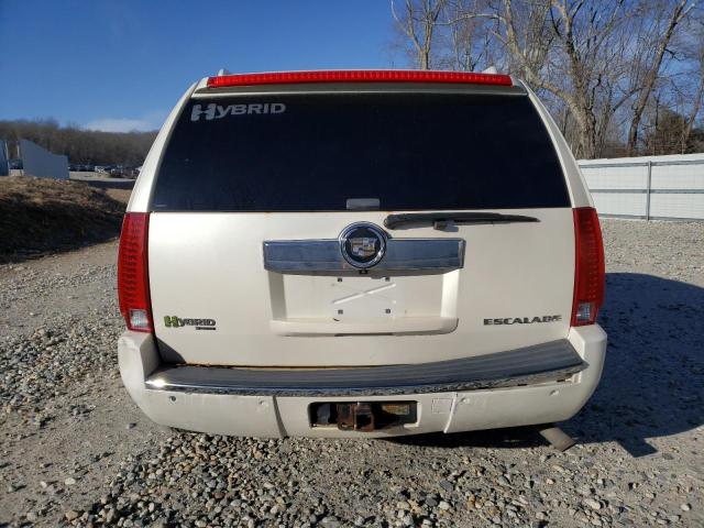 1GYFK43599R129389 - 2009 CADILLAC ESCALADE HYBRID WHITE photo 6