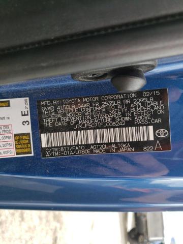 JTKJF5C71FJ008242 - 2015 TOYOTA SCION TC BLUE photo 12