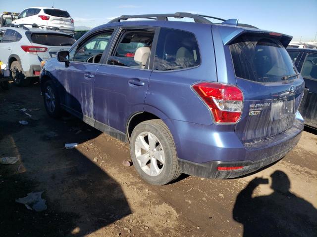 JF2SJAHC0GH407310 - 2016 SUBARU FORESTER 2.5I LIMITED BLUE photo 2