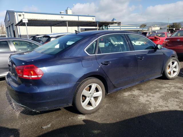 1VWBP7A3XEC005649 - 2014 VOLKSWAGEN PASSAT SE BLUE photo 3