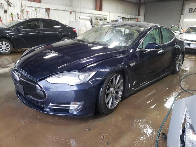 5YJSA1DP1DFP12690 - 2013 TESLA MODEL S Կապույտ լուսանկար 1