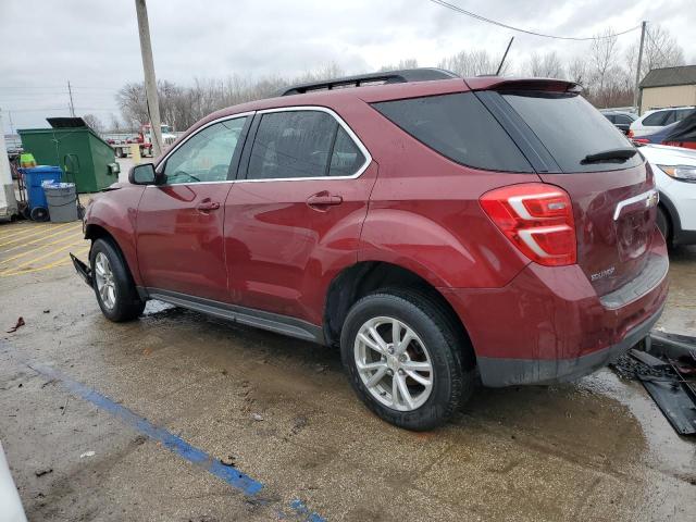 2GNALCEKXH6210462 - 2017 CHEVROLET EQUINOX LT MAROON photo 2