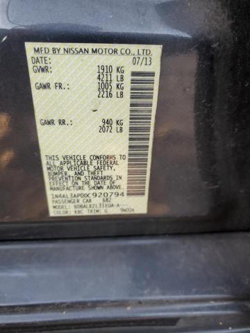 1N4AL3AP0DC920794 - 2013 NISSAN ALTIMA 2.5 GRAY photo 12