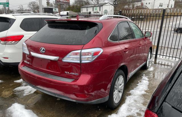 JTJBC1BA5A2413224 - 2010 LEXUS RX 450 RED photo 4