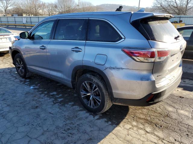 5TDKKRFHXGS504650 - 2016 TOYOTA HIGHLANDER XLE SILVER photo 2