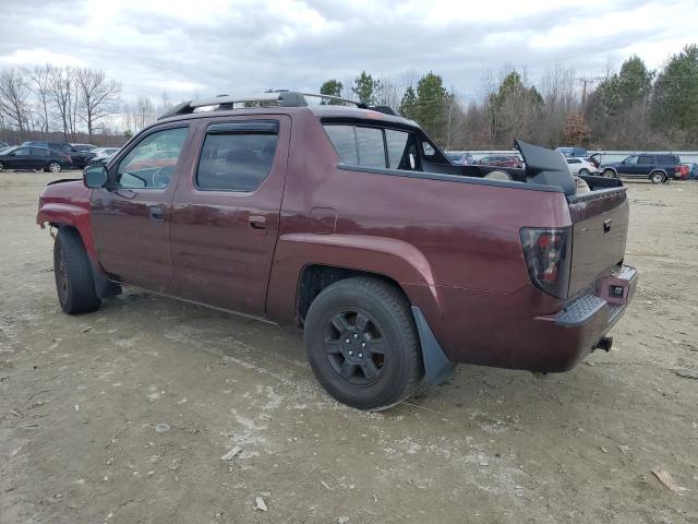 2HJYK16518H530390 - 2008 HONDA RIDGELINE RTL BURGUNDY photo 2