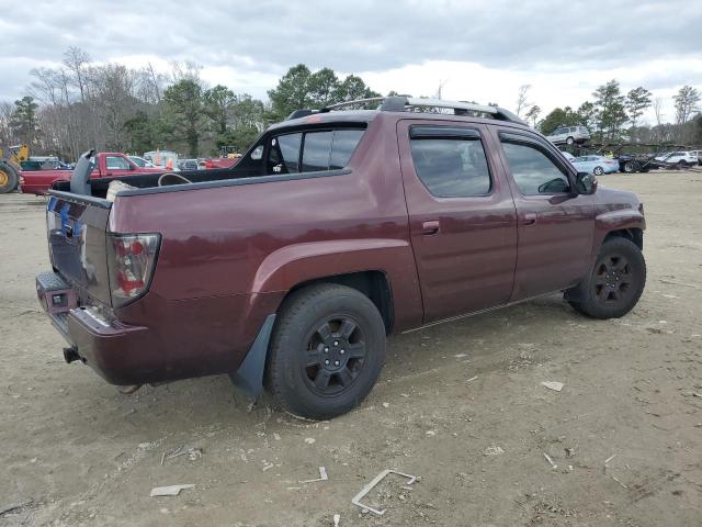 2HJYK16518H530390 - 2008 HONDA RIDGELINE RTL BURGUNDY photo 3