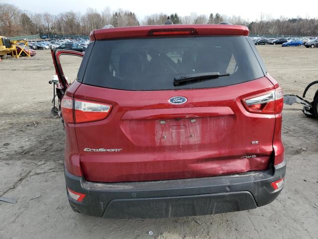 MAJ6S3GL2KC263913 - 2019 FORD ECOSPORT SE RED photo 6