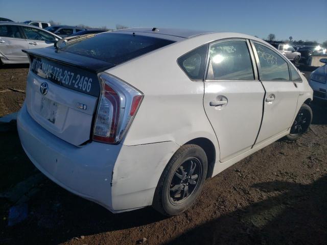 JTDKN3DU3D1620687 - 2013 TOYOTA PRIUS WHITE photo 3