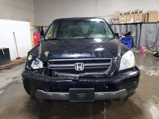 2HKYF18624H511458 - 2004 HONDA PILOT EXL BLACK photo 5