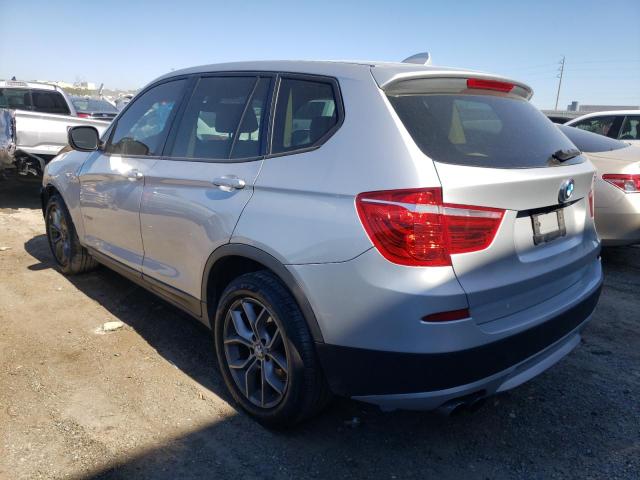 5UXWX9C53D0A30943 - 2013 BMW X3 XDRIVE28I SILVER photo 2