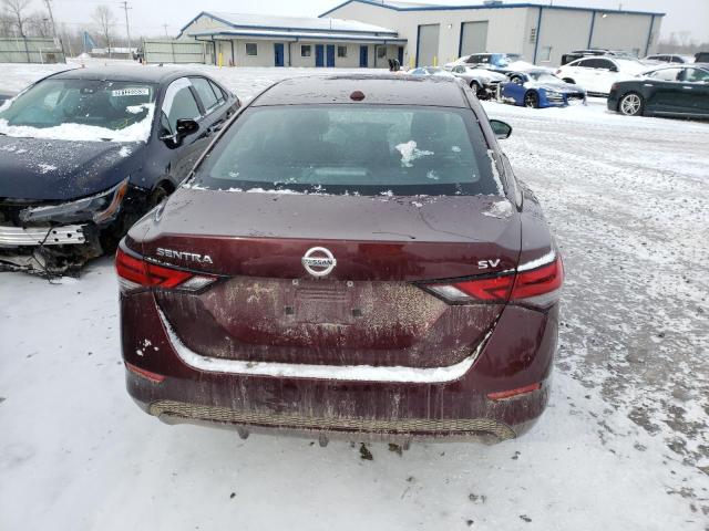 3N1AB8CV5MY236291 - 2021 NISSAN SENTRA SV BURGUNDY photo 6