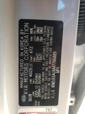 KNDJ33AU6M7766889 - 2021 KIA SOUL EX SILVER photo 12