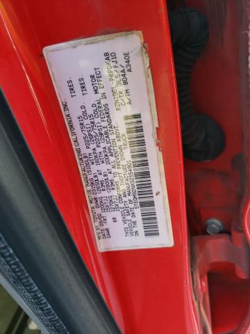 5TEGM92NX3Z154901 - 2003 TOYOTA TACOMA DOUBLE CAB PRERUNNER RED photo 12
