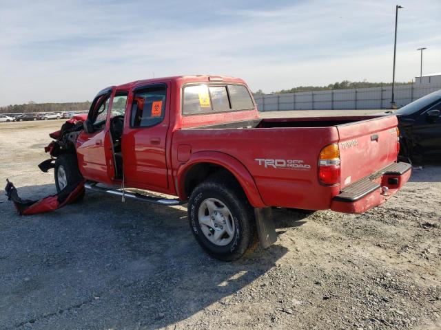 5TEGM92NX3Z154901 - 2003 TOYOTA TACOMA DOUBLE CAB PRERUNNER RED photo 2