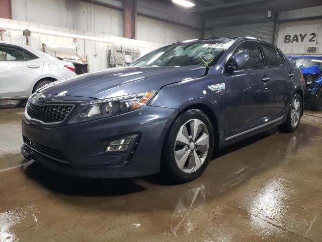 KNAGN4ADXE5076308 - 2014 KIA OPTIMA HYBRID BLUE photo 1