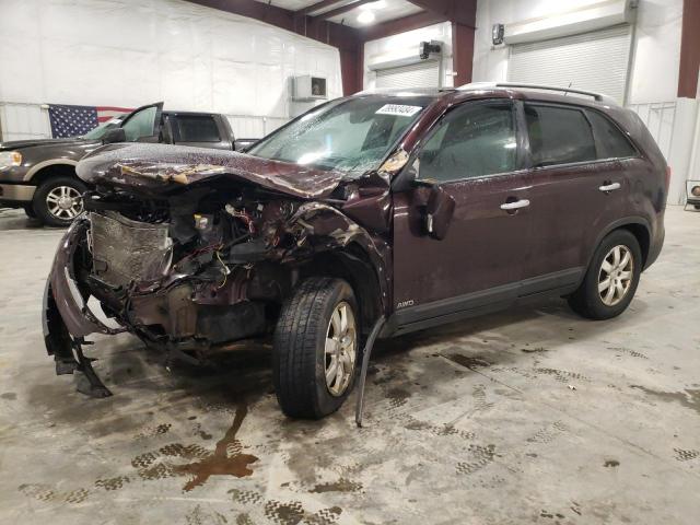 5XYKTDA19BG171714 - 2011 KIA SORENTO BASE BURGUNDY photo 1