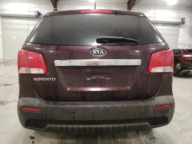 5XYKTDA19BG171714 - 2011 KIA SORENTO BASE BURGUNDY photo 6