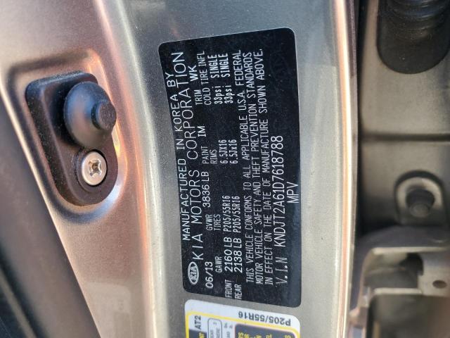 KNDJT2A61D7618788 - 2013 KIA SOUL + GRAY photo 13