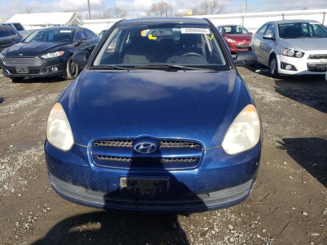 KMHCM36C07U038492 - 2007 HYUNDAI ACCENT GS BLUE photo 5