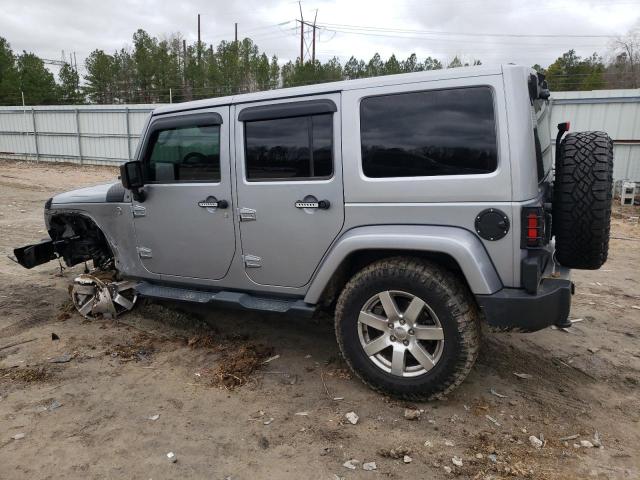 1C4BJWEG7FL749660 - 2015 JEEP WRANGLER U SAHARA SILVER photo 2