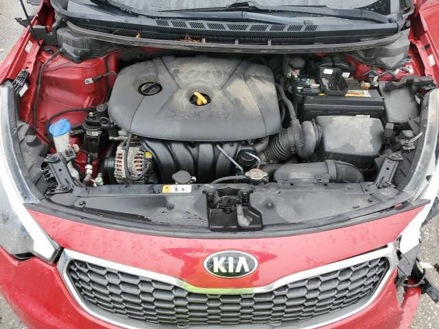 KNAFK4A67G5610731 - 2016 KIA FORTE LX RED photo 11