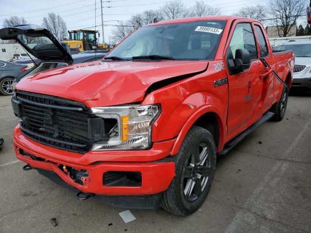 1FTEX1EP7LFC02171 - 2020 FORD F150 SUPER CAB RED photo 1