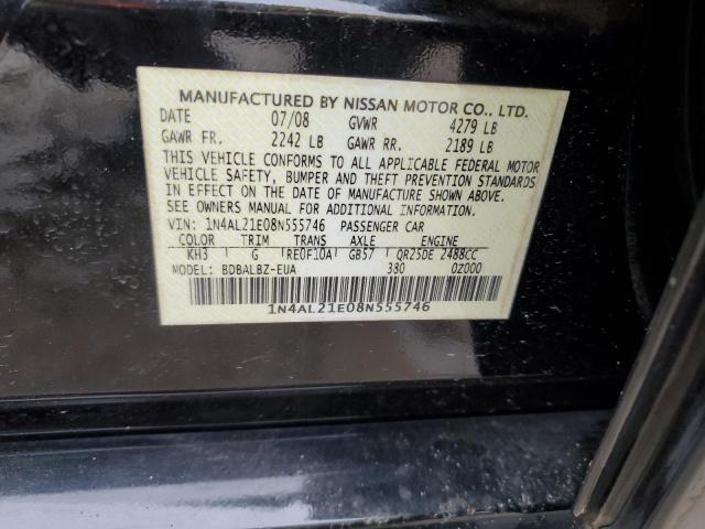 1N4AL21E08N555746 - 2008 NISSAN ALTIMA 2.5 BLACK photo 13