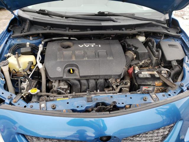 2T1BU4EEXAC503518 - 2010 TOYOTA COROLLA BASE BLUE photo 11
