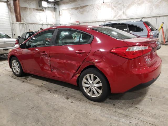 KNAFX4A6XE5134117 - 2014 KIA FORTE LX RED photo 2