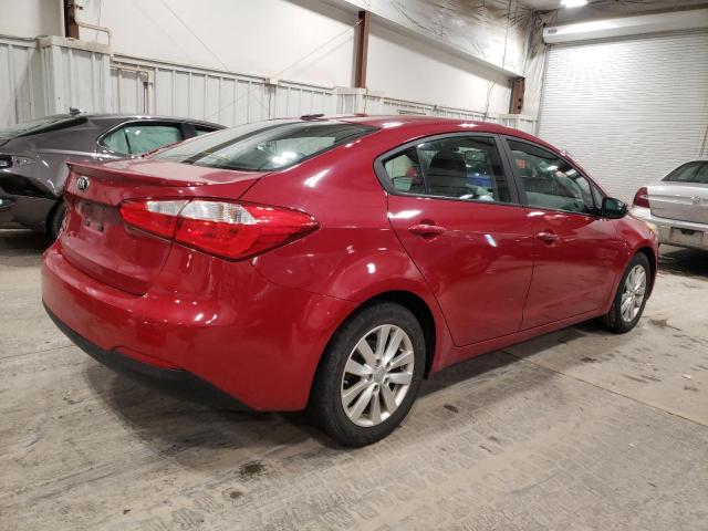 KNAFX4A6XE5134117 - 2014 KIA FORTE LX RED photo 3