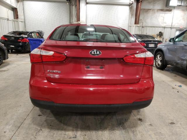 KNAFX4A6XE5134117 - 2014 KIA FORTE LX RED photo 6