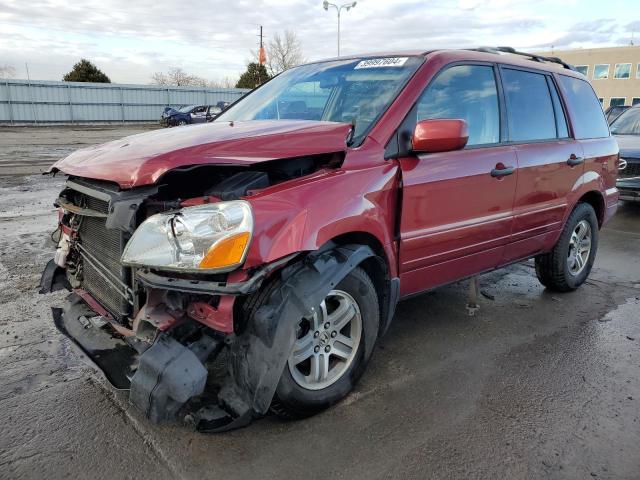 2HKYF18614H567620 - 2004 HONDA PILOT EXL BURGUNDY photo 1