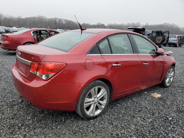 1G1PH5S96B7160659 - 2011 CHEVROLET CRUZE LTZ RED photo 3