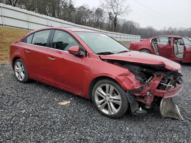 1G1PH5S96B7160659 - 2011 CHEVROLET CRUZE LTZ RED photo 4