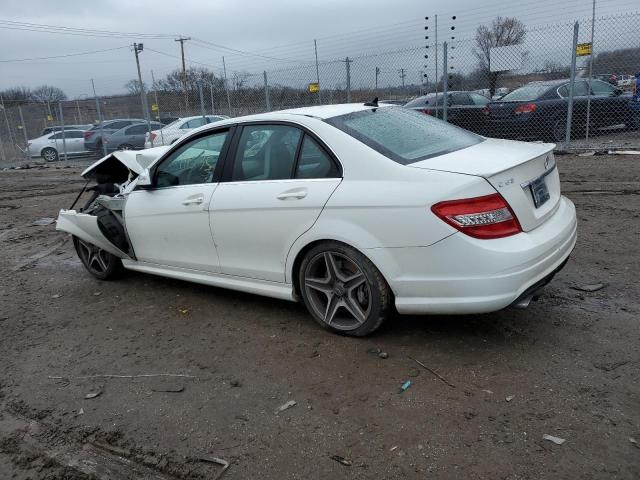 WDDGF77X79F227386 - 2009 MERCEDES-BENZ C 63 AMG WHITE photo 2