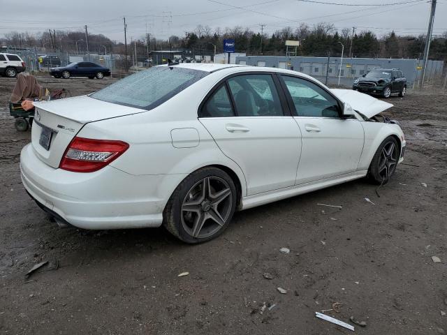 WDDGF77X79F227386 - 2009 MERCEDES-BENZ C 63 AMG WHITE photo 3