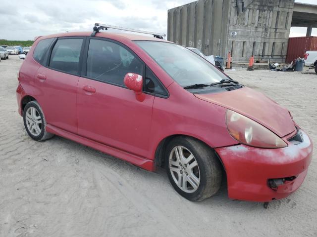 JHMGD38698S029170 - 2008 HONDA FIT SPORT RED photo 4