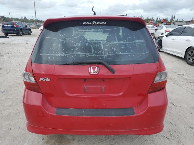 JHMGD38698S029170 - 2008 HONDA FIT SPORT RED photo 6