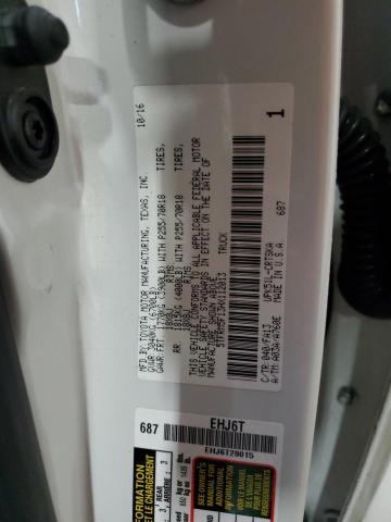 5TFRM5F13HX112013 - 2017 TOYOTA TUNDRA DOUBLE CAB SR/SR5 WHITE photo 12