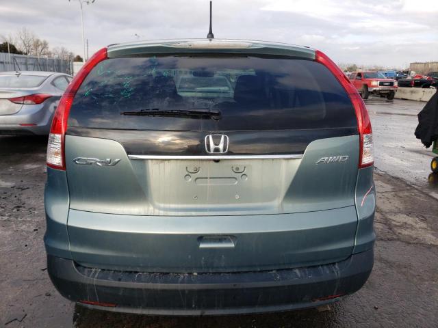 2HKRM4H57CH615445 - 2012 HONDA CR-V EX TEAL photo 6