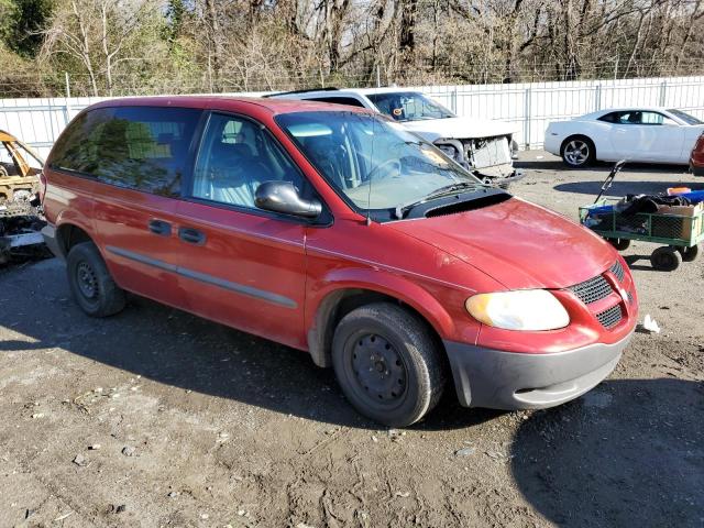 1B4GP25392B652273 - 2002 DODGE CARAVAN SE RED photo 4