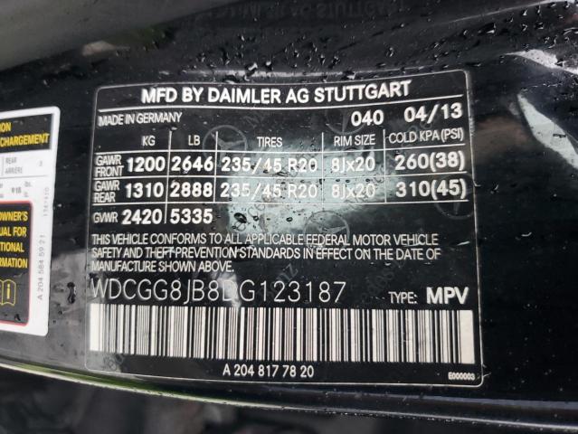 WDCGG8JB8DG123187 - 2013 MERCEDES-BENZ GLK 350 4MATIC BLACK photo 13