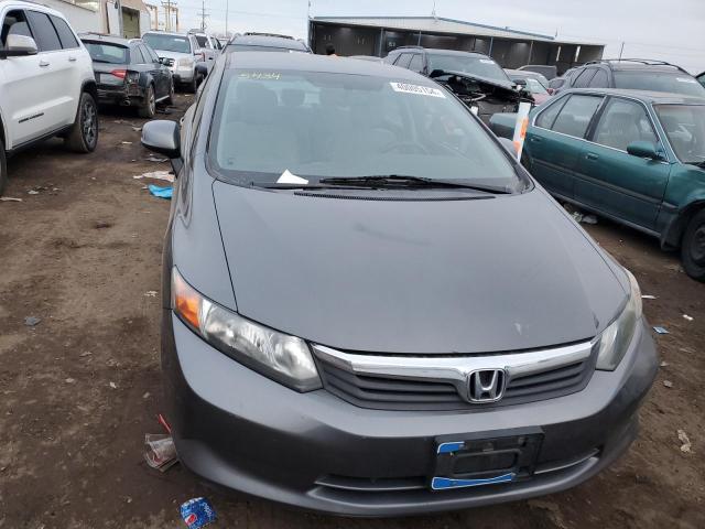 2HGFB2F54CH583239 - 2012 HONDA CIVIC LX GRAY photo 5