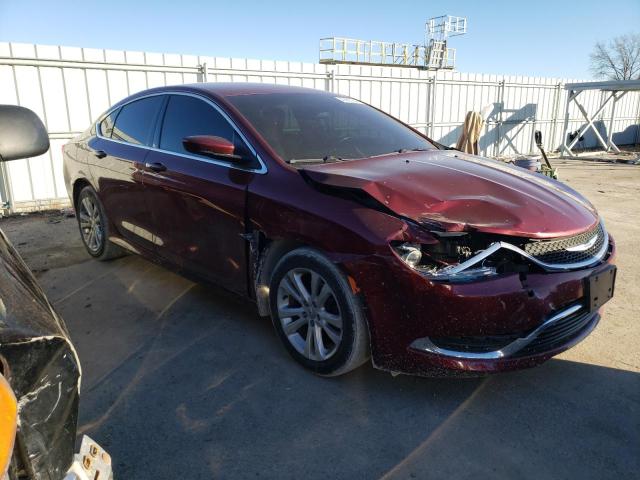 1C3CCCAB8FN646876 - 2015 CHRYSLER 200 LIMITED MAROON photo 4